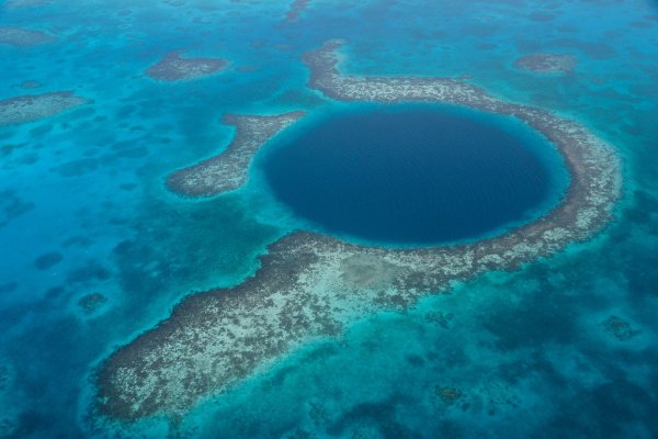 The Great Blue Hole in Belize