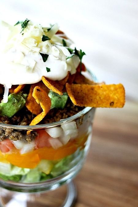 Layered Chopped Taco Salad