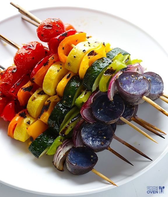 Rainbow Veggie Skewers