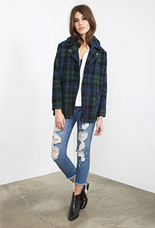 Plaid Flannel Overcoat