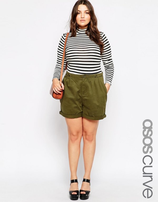 ASOS CURVE Utility Short with High Waist