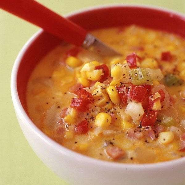 Summer Corn, Bacon and Potato Chowder