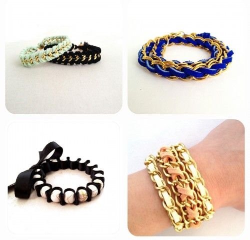 CROSS STYLE CHAIN WOVEN BRACELET