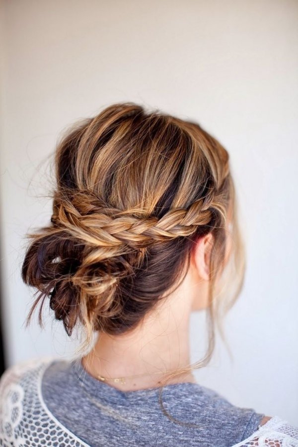 Messy Braid + Bun