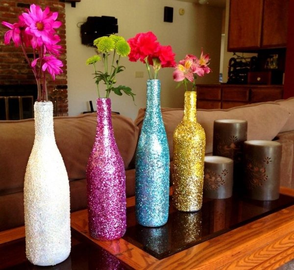 Glittery Vases