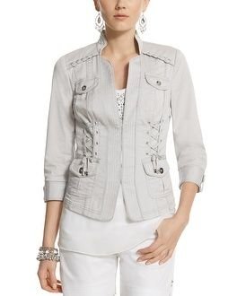 Laced Notch Collar Jacket