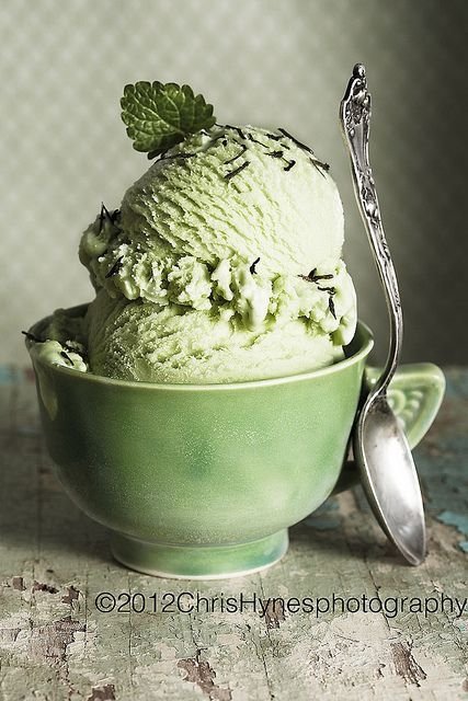 Mint Green Tea Ice Cream