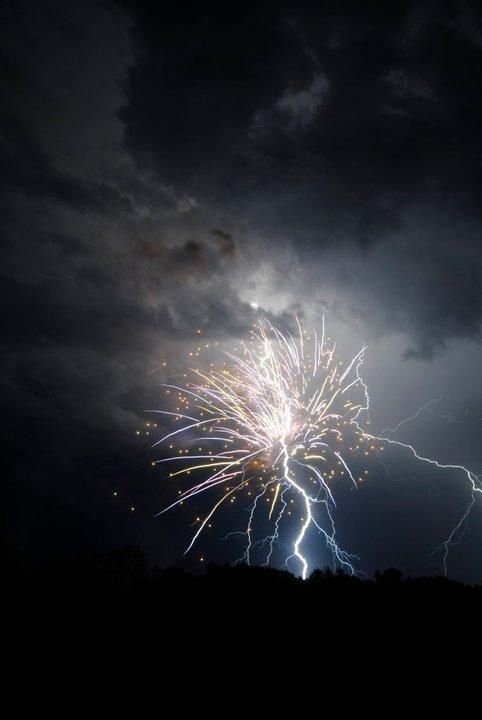 Lightning Strikes Fireworks