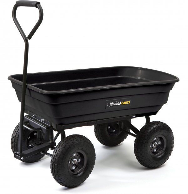 Poly Garden Dump Cart with Steel Frame