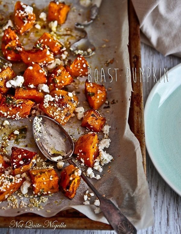 Roast Pumpkin Feta Salad with Honey