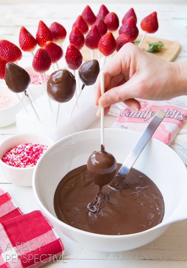 Chocolate Dipped Strawberry Pops