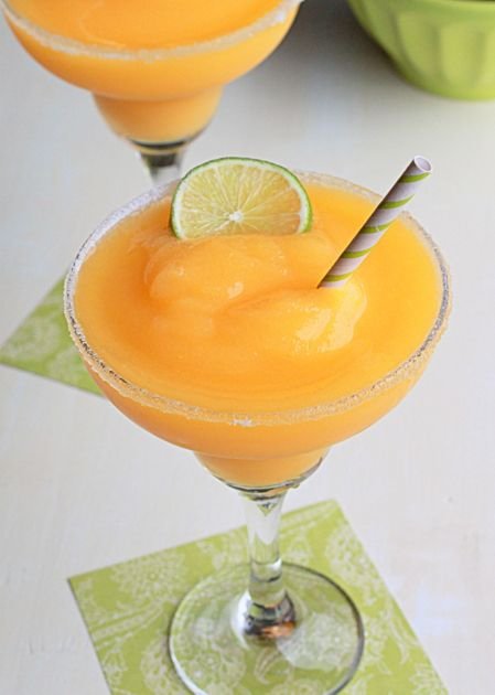 Frozen Mango Lime Margaritas