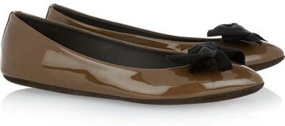 Bottega Veneta Patent Leather Slipper Flats