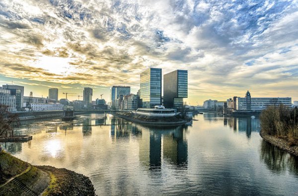 reflection, skyline, cityscape, city, landmark,