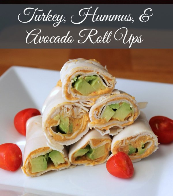 Turkey, Hummus and Avocado Roll Ups