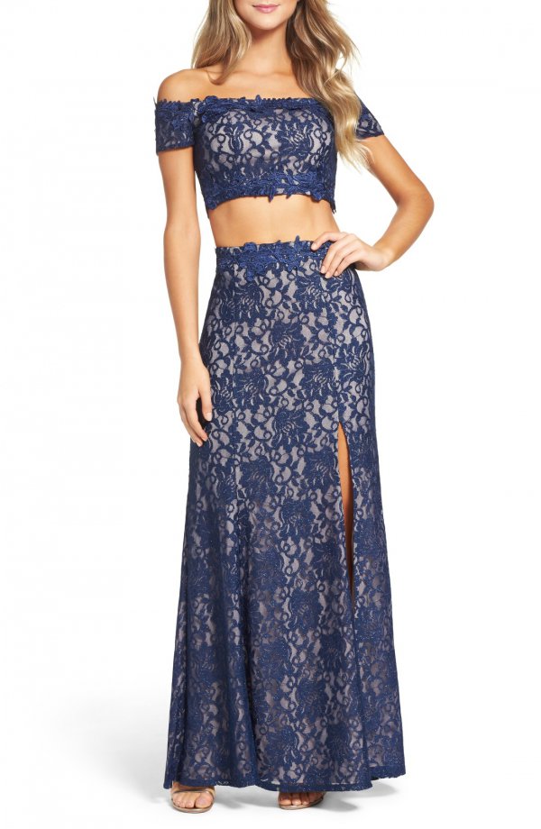 33 Stunning Two-Piece Prom Dresses You ...