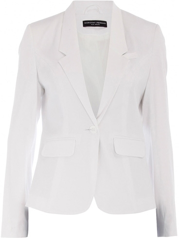 Dorothy Perkins White Sateen Blazer