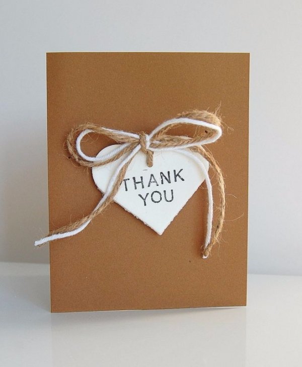 RUSTIC DIY THANK YOU CARDS