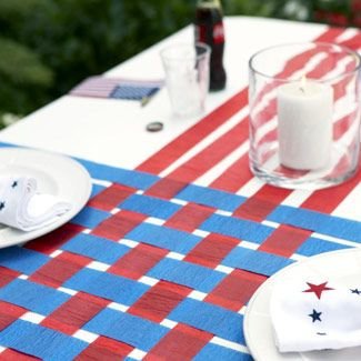 Woven Crepe Paper Table Runner