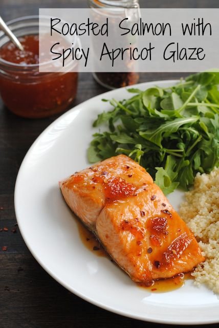 Roasted Salmon with Spicy Apricot Glaze