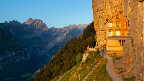 Hike to Aescher Hotel, Switzerland