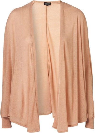 Topshop Nude Sheer Cape Cardigan