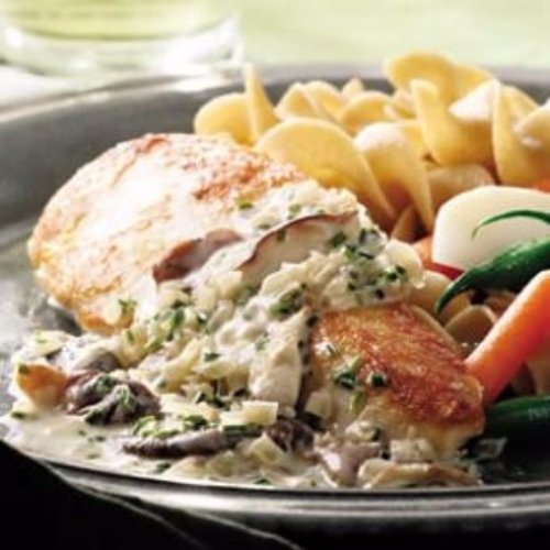 Chicken Breasts with Mushroom Cream Sauce