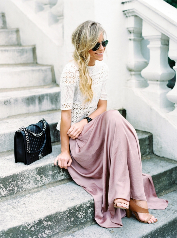 With a Blush Maxi Skirt