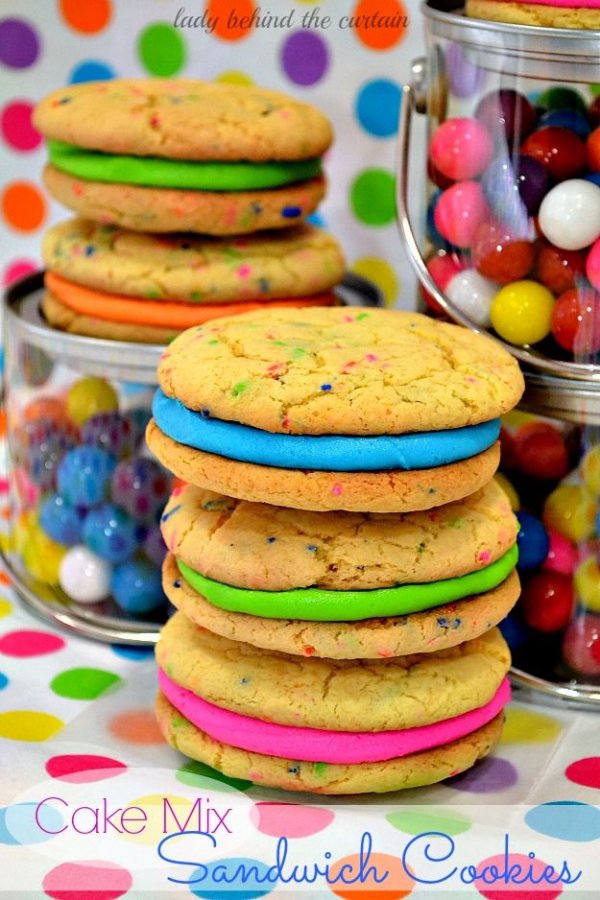 Cake Mix Sandwich Cookies