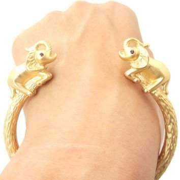 Elephant Animal Wrap around Bangle Cuff