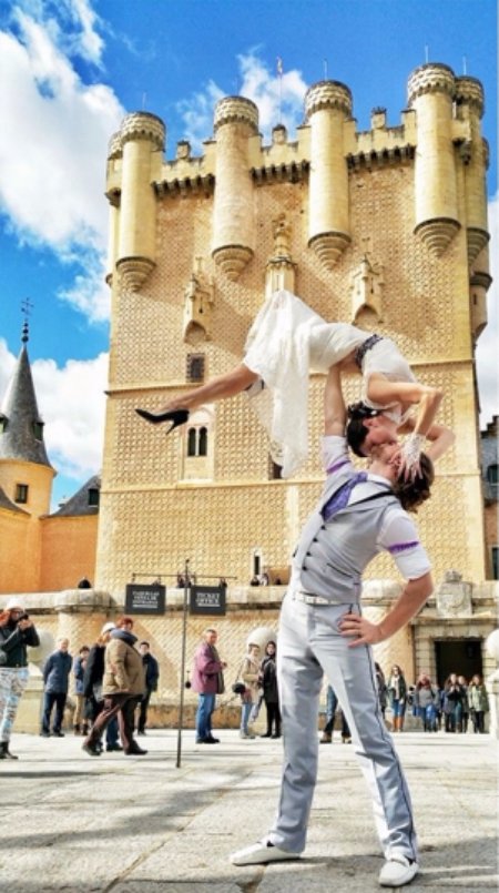 In Front of Alcazar Castle in Segovia, Spain