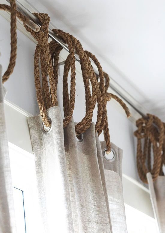 Use Rope Instead of Rings to Hang Curtains