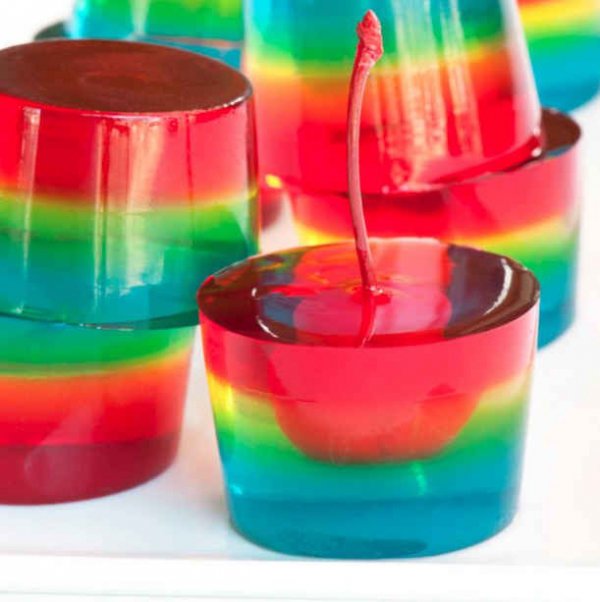 Rainbow Jello Shots