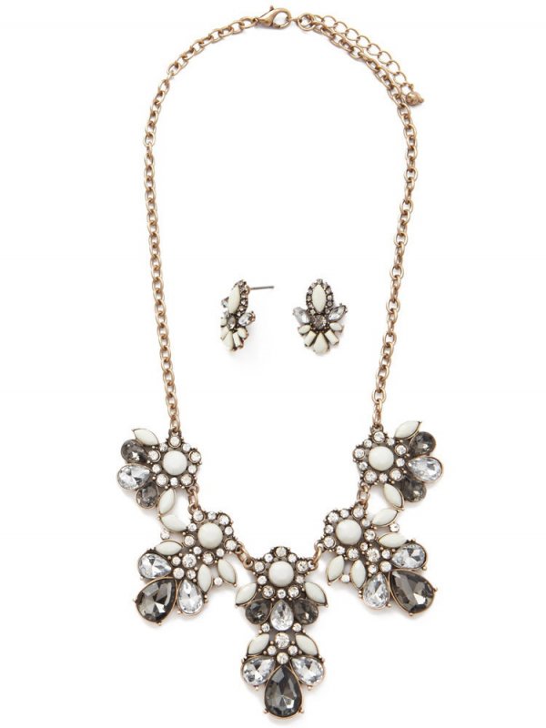 Gold/Grey Statement Jewelry Set