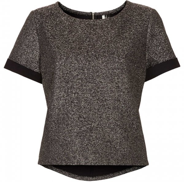 Topshop Metallic Bonded Tee