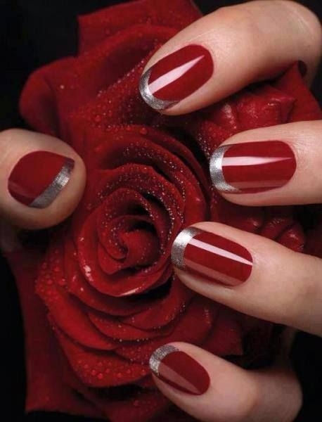 Silver on Red Looks Glam