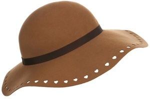 Topshop Heart Cutout Floppy Hat