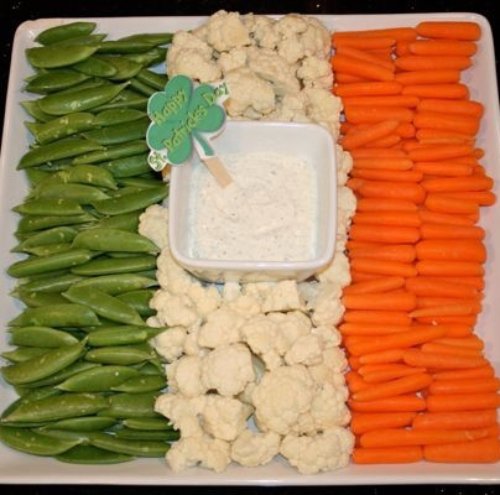 Healthy Snack Shaped like Flag of Ireland