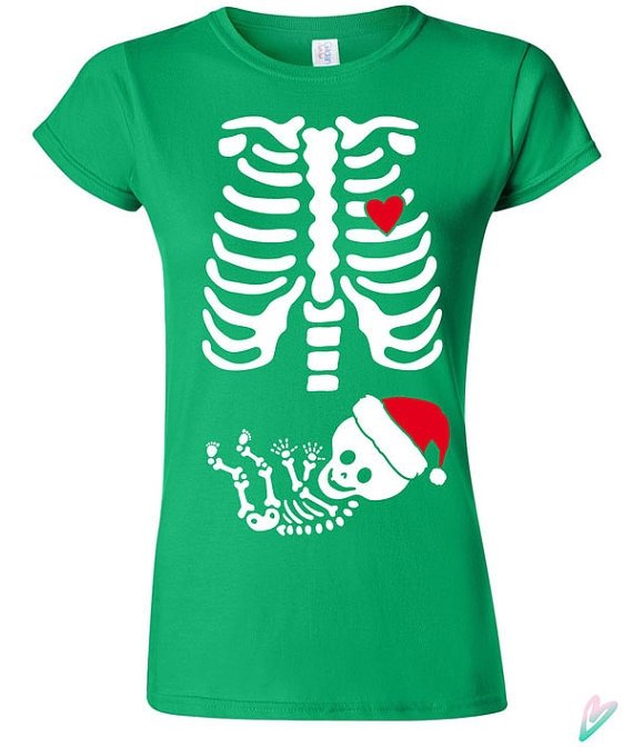 Skeleton Baby Christmas T-shirt