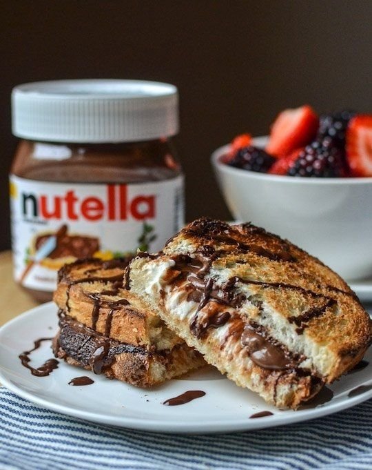 Nutella gegrillter Käse