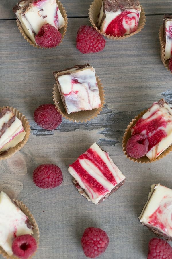 Raspberry Marble Fudge