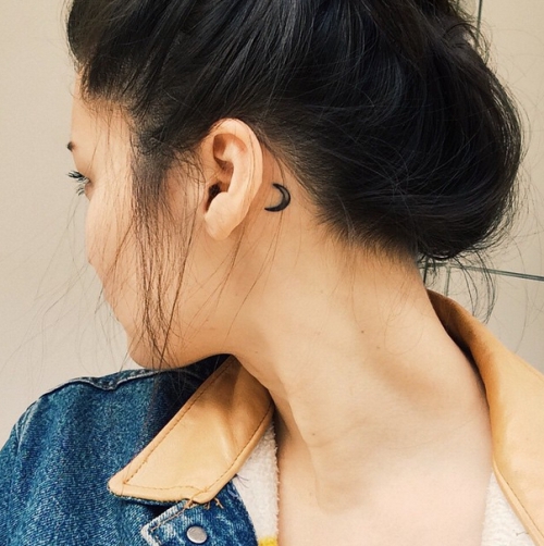 tumblr tattoos for girls behind ear