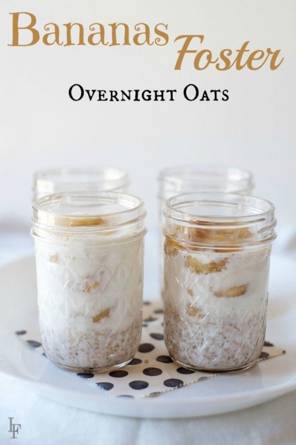 Bananas Foster Overnight Oats