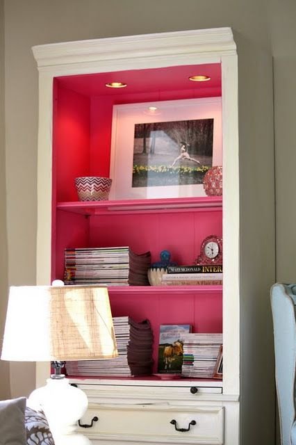 Paint the inside of a Bookcase