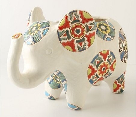 Elephant Medallion Pot