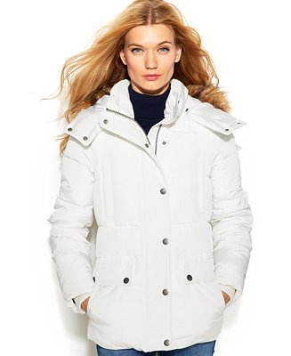 Tommy Hilfiger Faux-Fur-Trim Puffer Coat