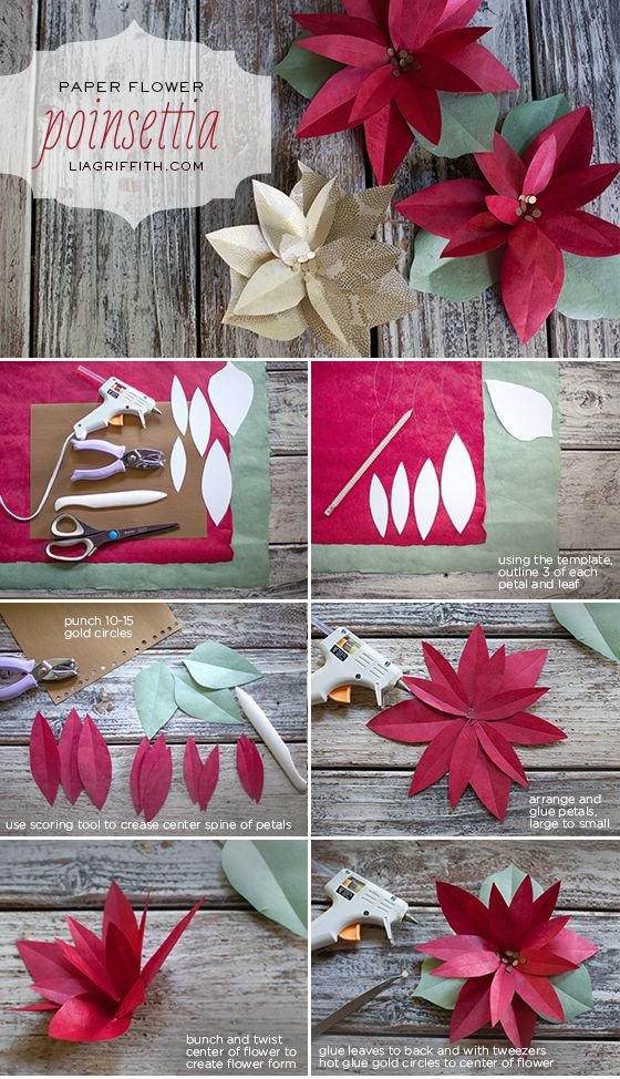 Paper Poinsettias