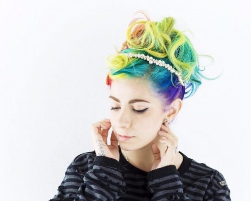 Miranda's Colorful Updo