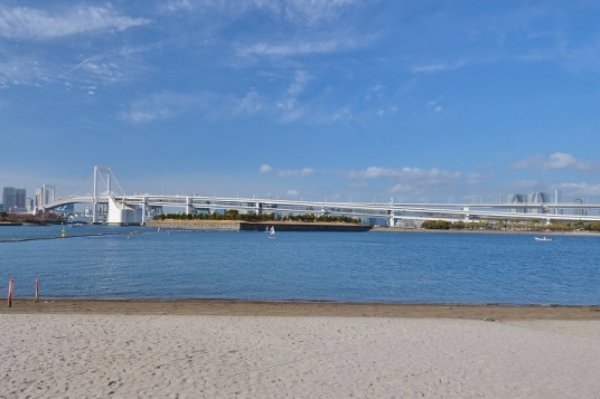 Odaiba Beach, Tokyo, Japan