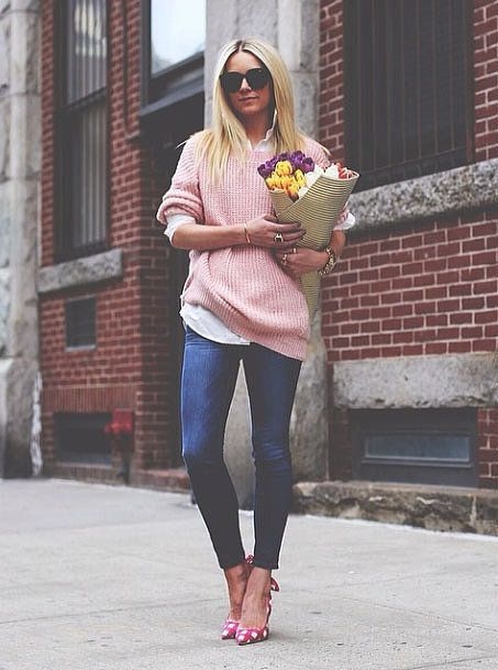 Pastel Pink Chunky Sweater